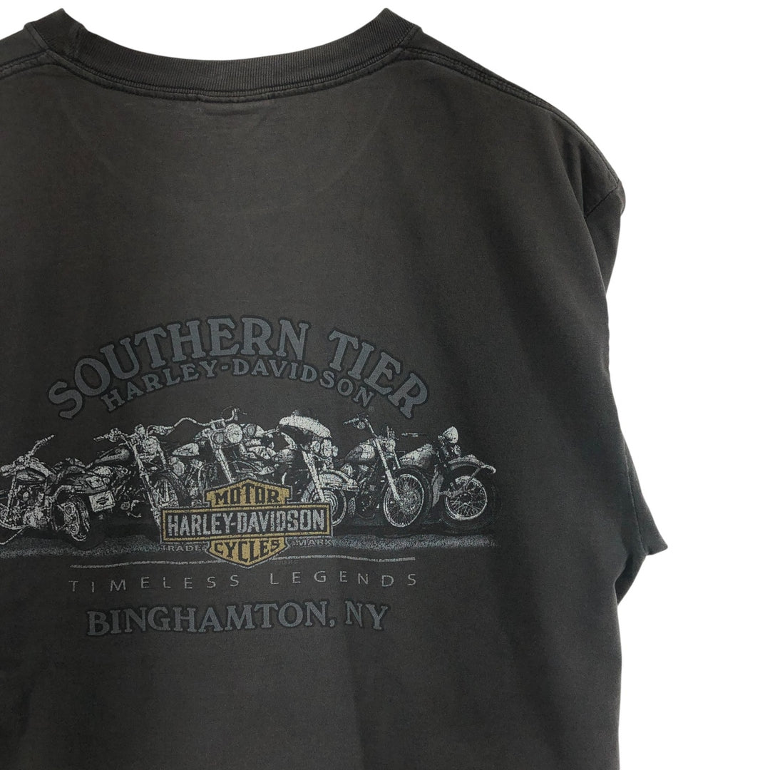 Harley-Davidson Motorcycle Bike T-shirt, Men's Size L cotton black type Vintage Second Hand