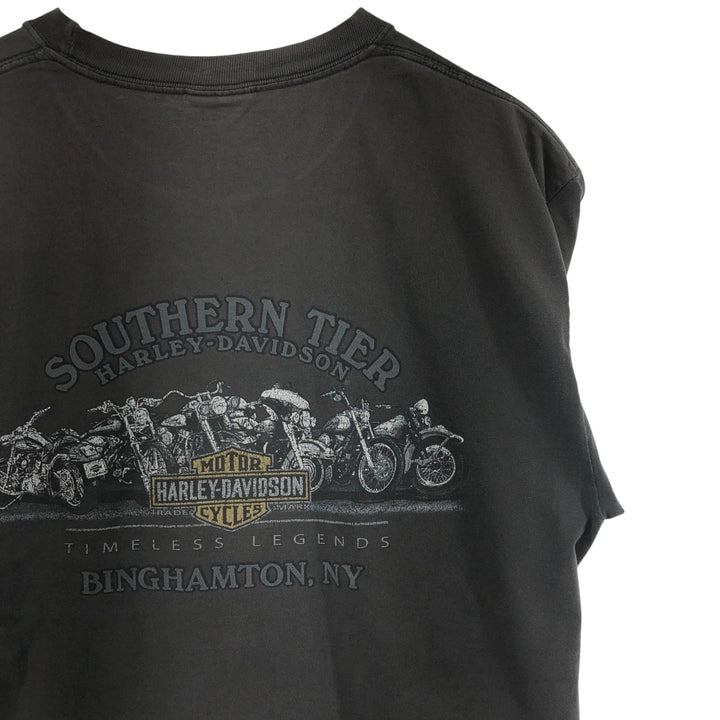 Harley-Davidson Motorcycle Bike T-shirt, Men's Size L cotton black type Vintage Second Hand