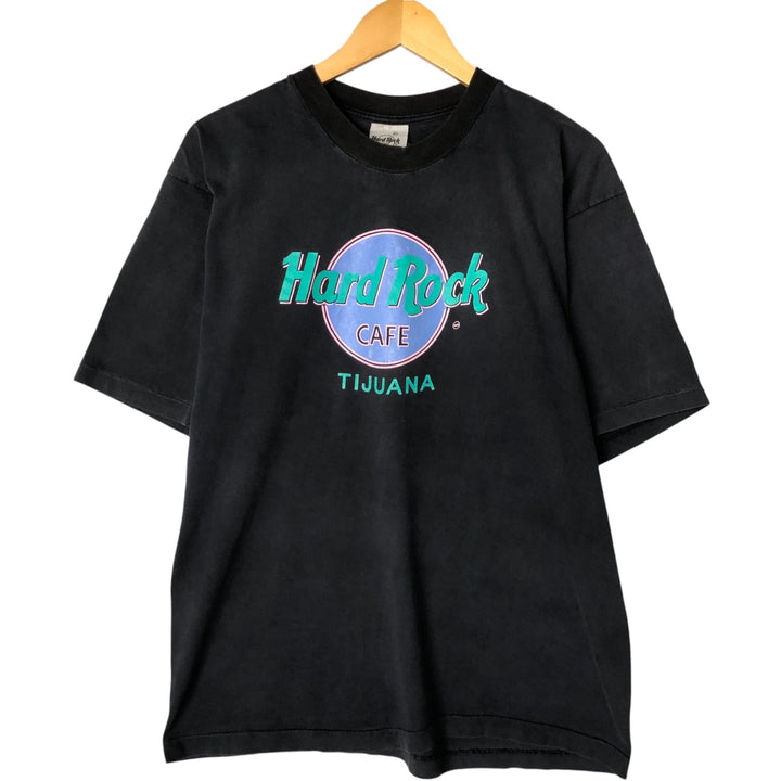 HARD ROCK CAFE Hard Rock Cafe Advertising T-shirt Men's XL size cotton black type Vintage Second Hand