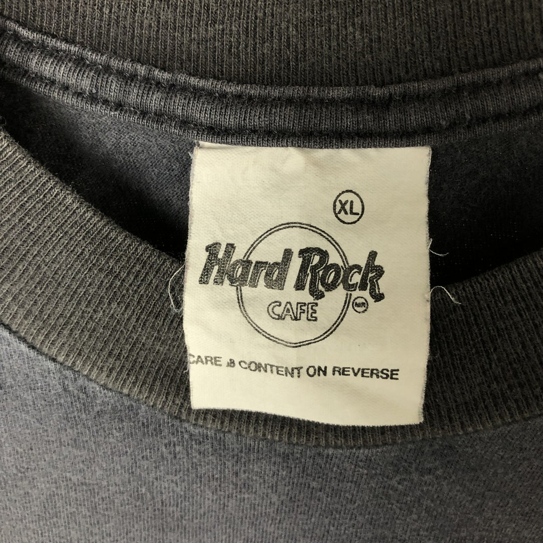 HARD ROCK CAFE Hard Rock Cafe Advertising T-shirt Men's XL size cotton black type Vintage Second Hand