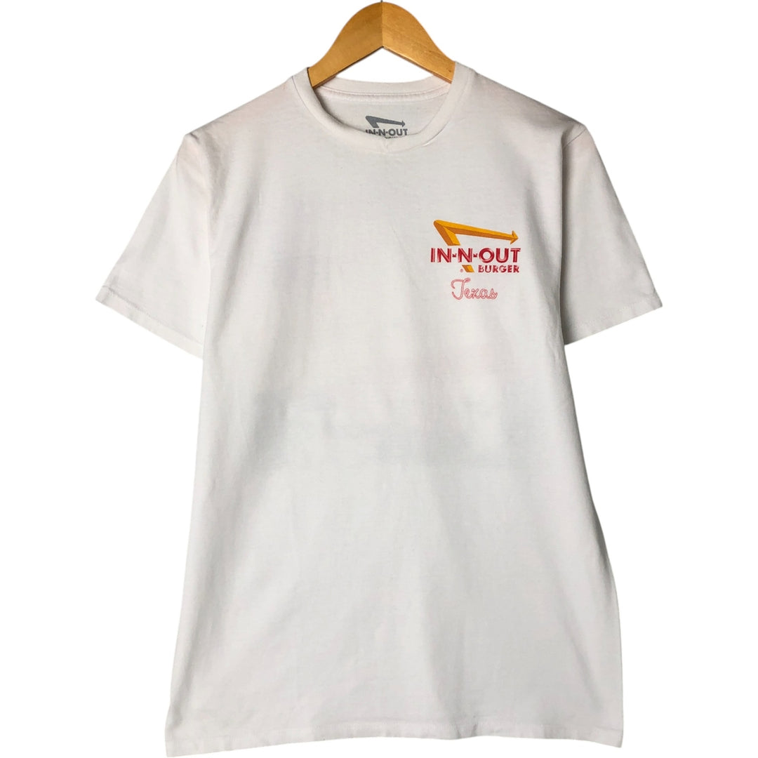 IN-N-OUT BURGER In-N-Out Burger Advertising T-shirt Made in USA Men's M size cotton white type Vintage Second Hand