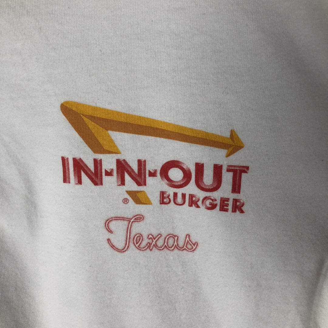 IN-N-OUT BURGER In-N-Out Burger Advertising T-shirt Made in USA Men's M size cotton white type Vintage Second Hand