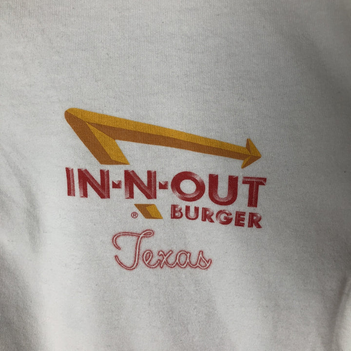 IN-N-OUT BURGER In-N-Out Burger Advertising T-shirt Made in USA Men's M size cotton white type Vintage Second Hand