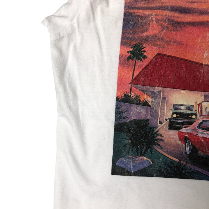 IN-N-OUT BURGER In-N-Out Burger Advertising T-shirt Made in USA Men's M size cotton white type Vintage Second Hand