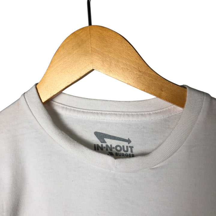 IN-N-OUT BURGER In-N-Out Burger Advertising T-shirt Made in USA Men's M size cotton white type Vintage Second Hand