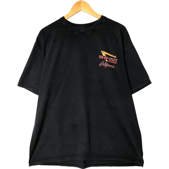 IN-N-OUT BURGER In-N-Out Burger Advertising T-shirt Made in USA Men's XL size cotton black type Vintage Second Hand
