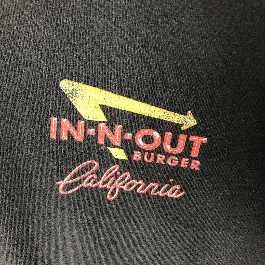 IN-N-OUT BURGER In-N-Out Burger Advertising T-shirt Made in USA Men's XL size cotton black type Vintage Second Hand