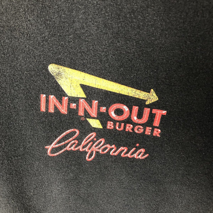 IN-N-OUT BURGER In-N-Out Burger Advertising T-shirt Made in USA Men's XL size cotton black type Vintage Second Hand