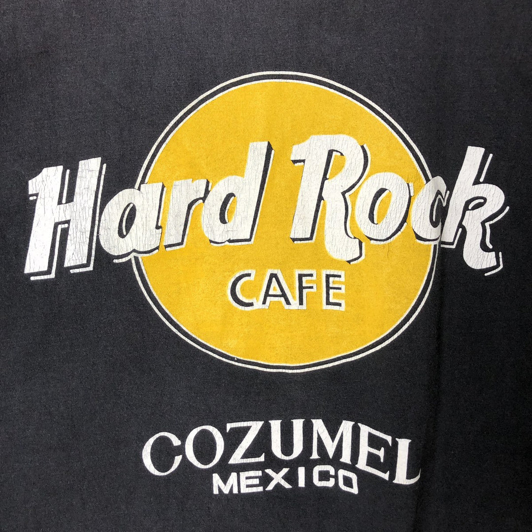 HARD ROCK CAFE Hard Rock Cafe Advertising T-shirt Men's XXL unclear black type Vintage Second Hand