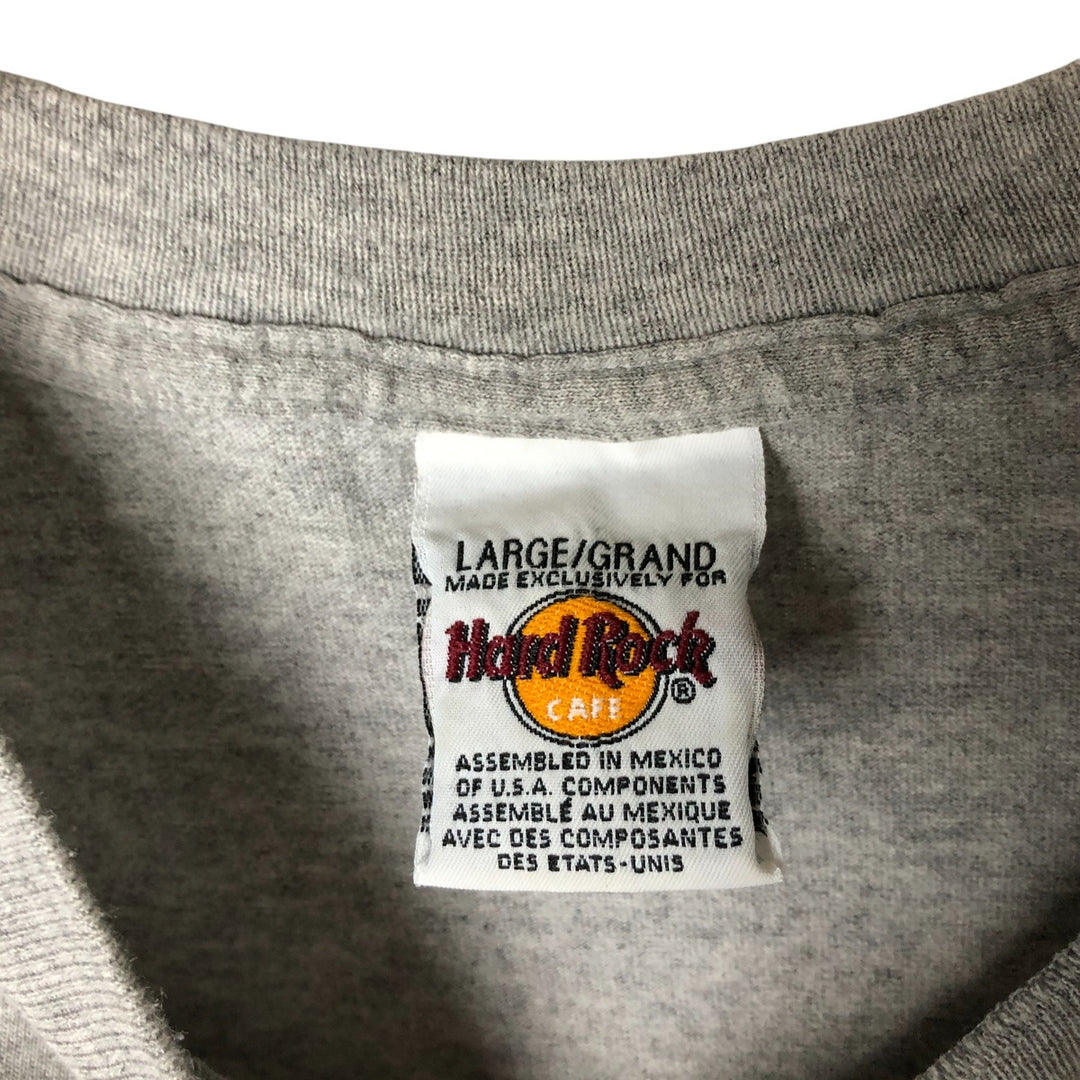 HARD ROCK CAFE Hard Rock Cafe Advertising T-shirt Men's L size cotton gray type Vintage Second Hand