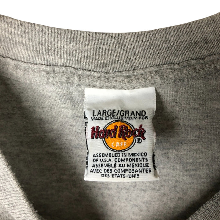 HARD ROCK CAFE Hard Rock Cafe Advertising T-shirt Men's L size cotton gray type Vintage Second Hand