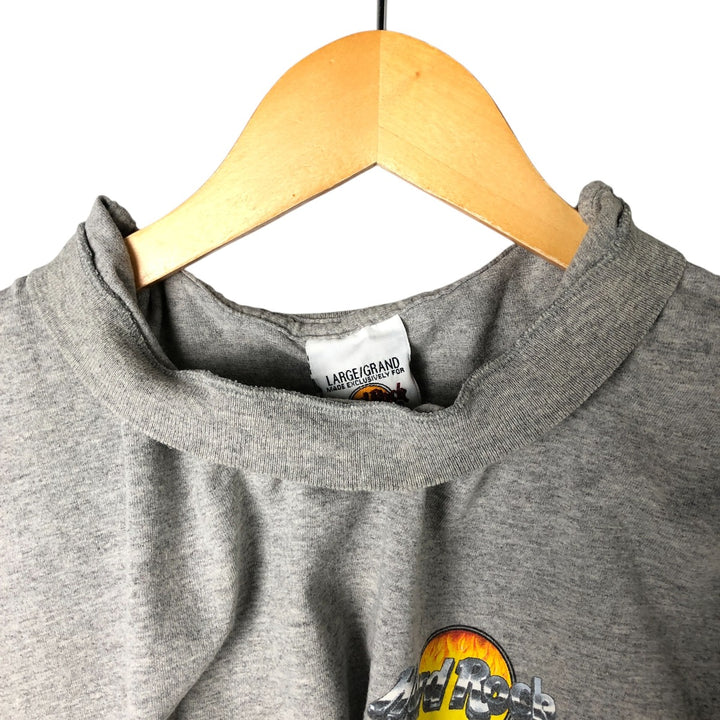 HARD ROCK CAFE Hard Rock Cafe Advertising T-shirt Men's L size cotton gray type Vintage Second Hand