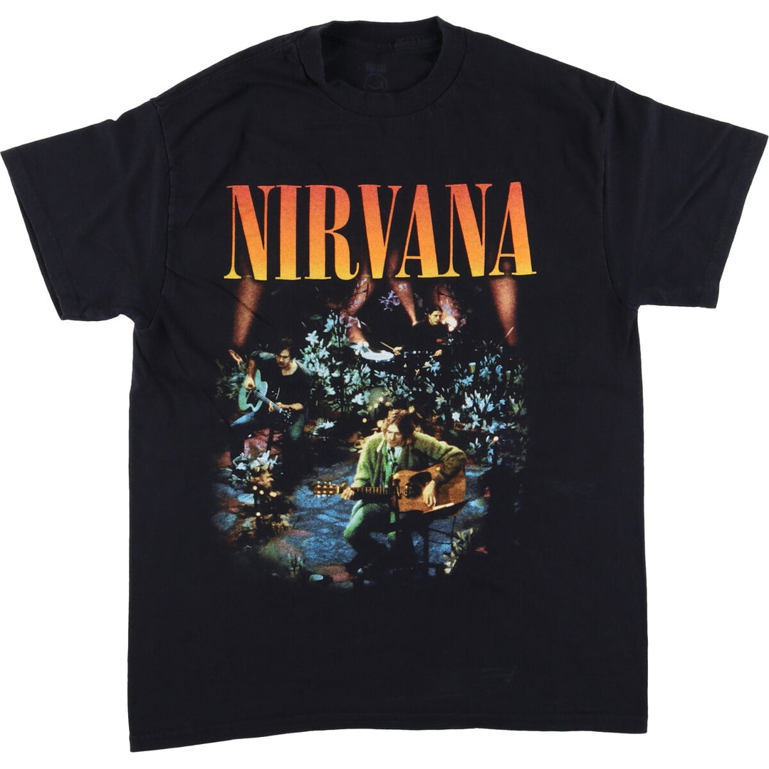 NIRVANA Nirvana Band T-shirt, Band T, Men's S size cotton black type Vintage Second Hand