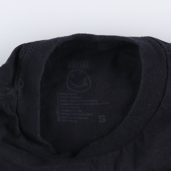 NIRVANA Nirvana Band T-shirt, Band T, Men's S size cotton black type Vintage Second Hand