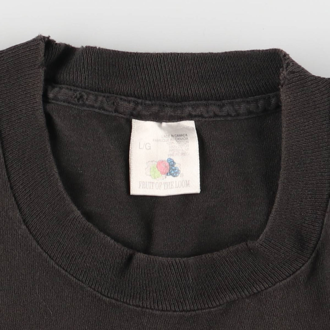 90'S Fruit of the Loom Hard Rock Cafe Advertising T-Shirt Made in Canada Men's L Vintage cotton black type Vintage Second Hand