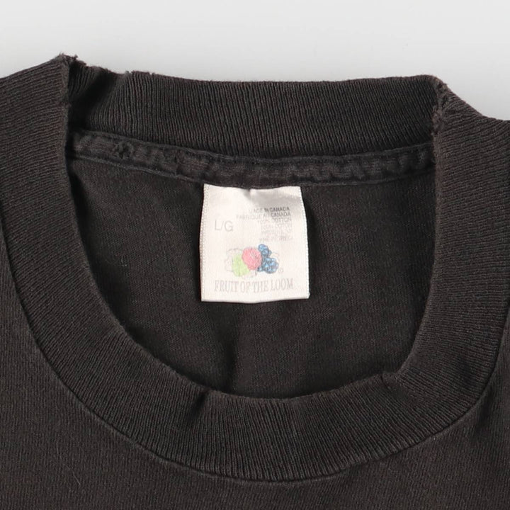 90'S Fruit of the Loom Hard Rock Cafe Advertising T-Shirt Made in Canada Men's L Vintage cotton black type Vintage Second Hand
