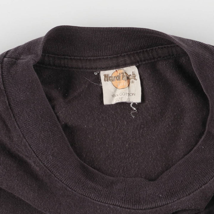 90'S HARD ROCK CAFE Hard Rock Cafe Advertising T-shirt Men's XL Vintage cotton black type Vintage Second Hand