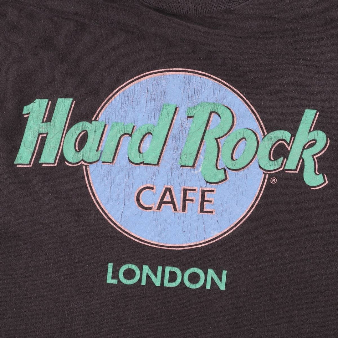 90'S HARD ROCK CAFE Hard Rock Cafe Advertising T-shirt Men's XL Vintage cotton black type Vintage Second Hand