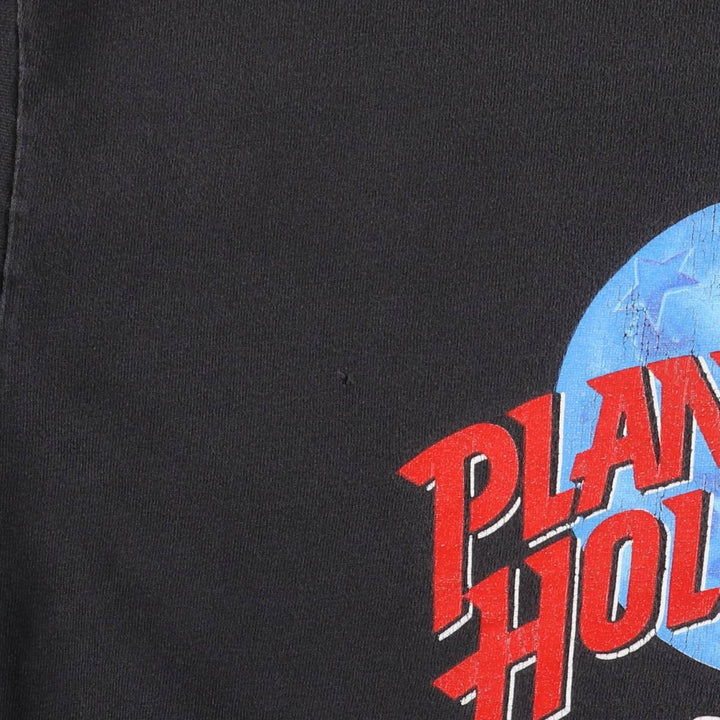 90'S PLANET HOLLYWOOD Advertising T-shirt, Made in USA, Men's L size, Vintage cotton black type Vintage Second Hand
