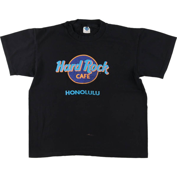 90'S HARD ROCK CAFE Hard Rock Cafe Advertising T-shirt Made in USA Men's L Vintage cotton black type Vintage Second Hand