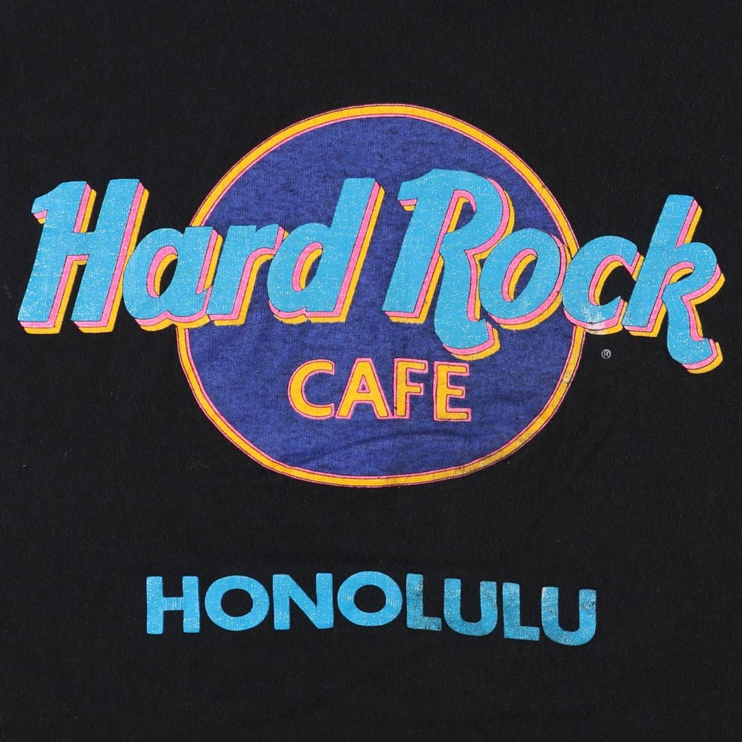 90'S HARD ROCK CAFE Hard Rock Cafe Advertising T-shirt Made in USA Men's L Vintage cotton black type Vintage Second Hand