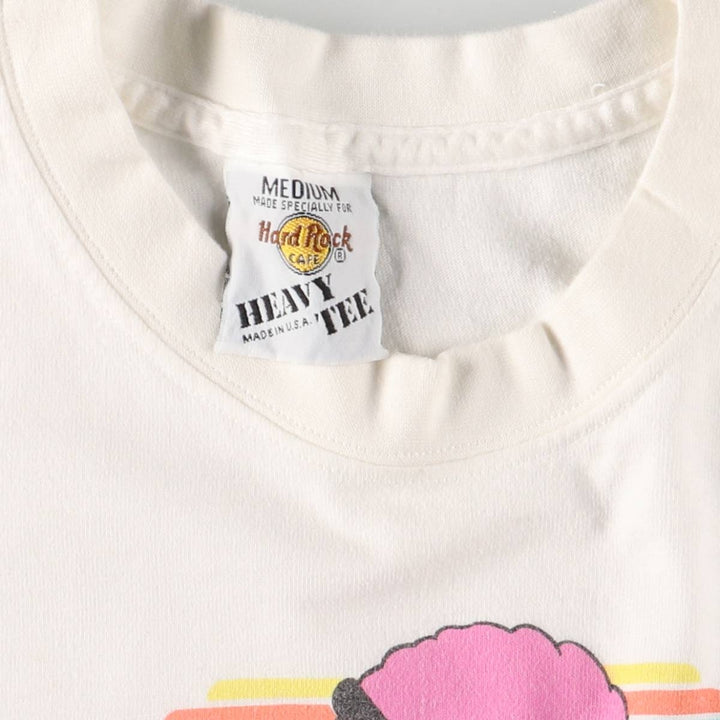 90'S HARD ROCK CAFE Hard Rock Cafe Advertising T-shirt Made in USA Men's M Vintage cotton white type Vintage Second Hand