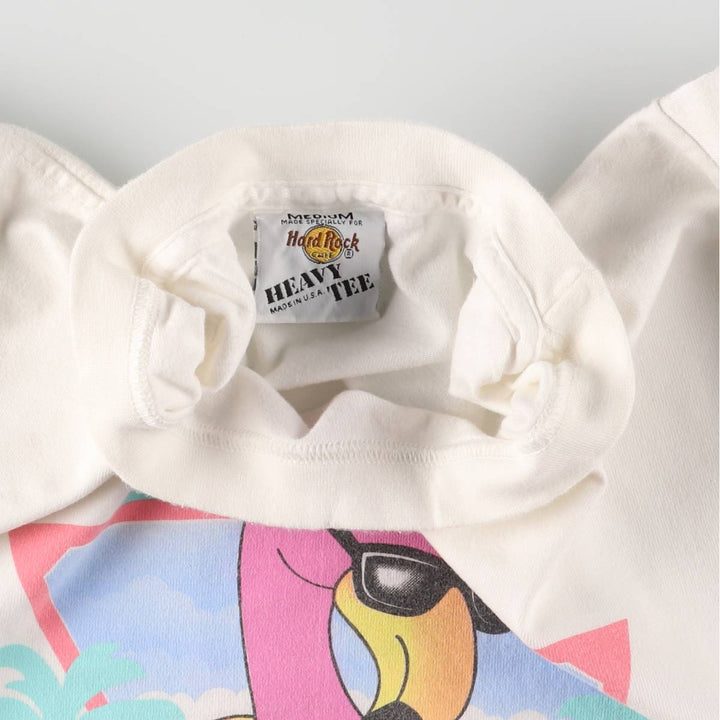 90'S HARD ROCK CAFE Hard Rock Cafe Advertising T-shirt Made in USA Men's M Vintage cotton white type Vintage Second Hand