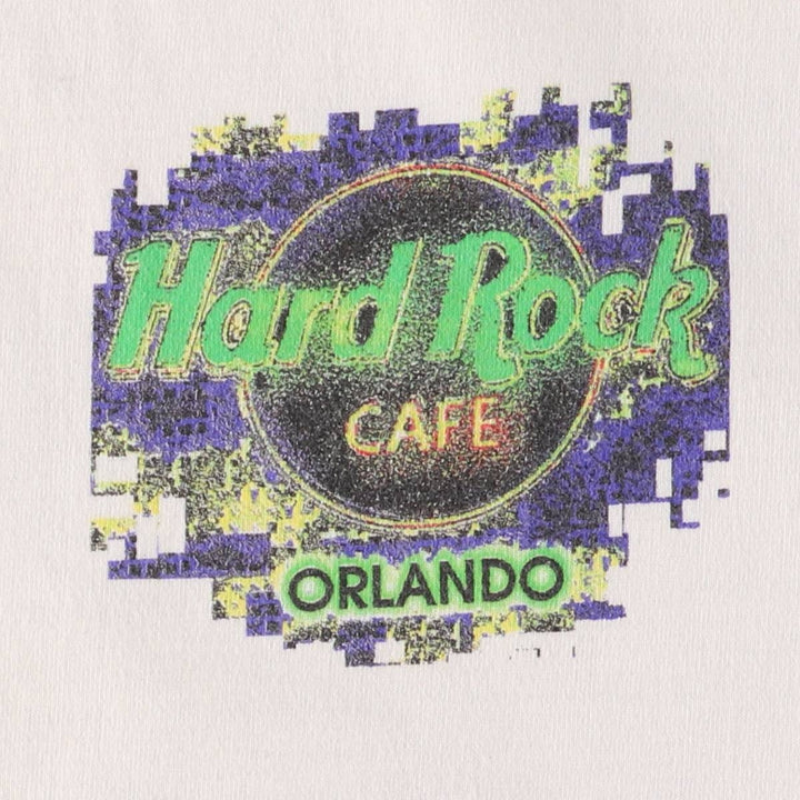 90'S HARD ROCK CAFE Hard Rock Cafe Advertising T-shirt Made in USA Men's L Vintage cotton white type Vintage Second Hand