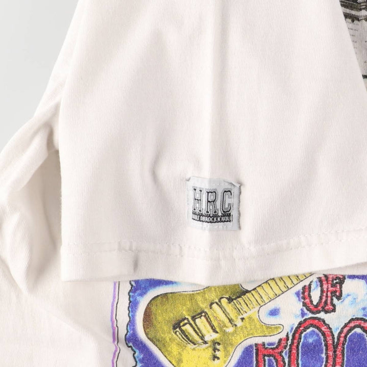 90'S HARD ROCK CAFE Hard Rock Cafe Advertising T-shirt Made in USA Men's L Vintage cotton white type Vintage Second Hand