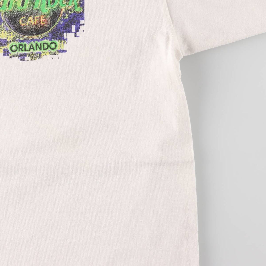 90'S HARD ROCK CAFE Hard Rock Cafe Advertising T-shirt Made in USA Men's L Vintage cotton white type Vintage Second Hand