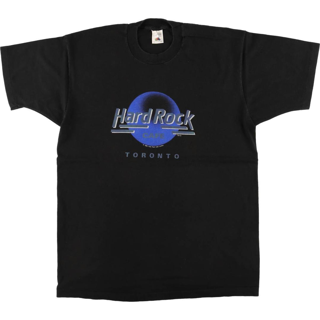 80's Fruit of the Loom Hard Rock Cafe Advertising T-Shirt Made in Canada Men's XL Vintage cotton black type Vintage Second Hand