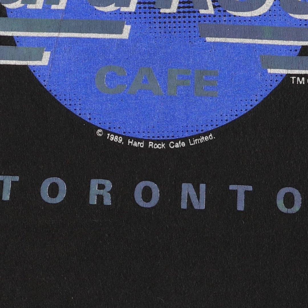 80's Fruit of the Loom Hard Rock Cafe Advertising T-Shirt Made in Canada Men's XL Vintage cotton black type Vintage Second Hand