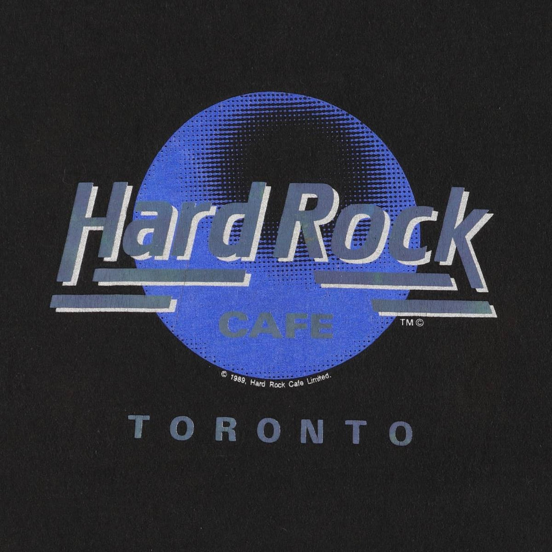 80's Fruit of the Loom Hard Rock Cafe Advertising T-Shirt Made in Canada Men's XL Vintage cotton black type Vintage Second Hand