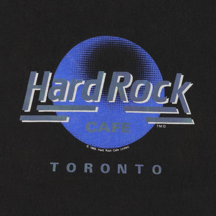 80's Fruit of the Loom Hard Rock Cafe Advertising T-Shirt Made in Canada Men's XL Vintage cotton black type Vintage Second Hand