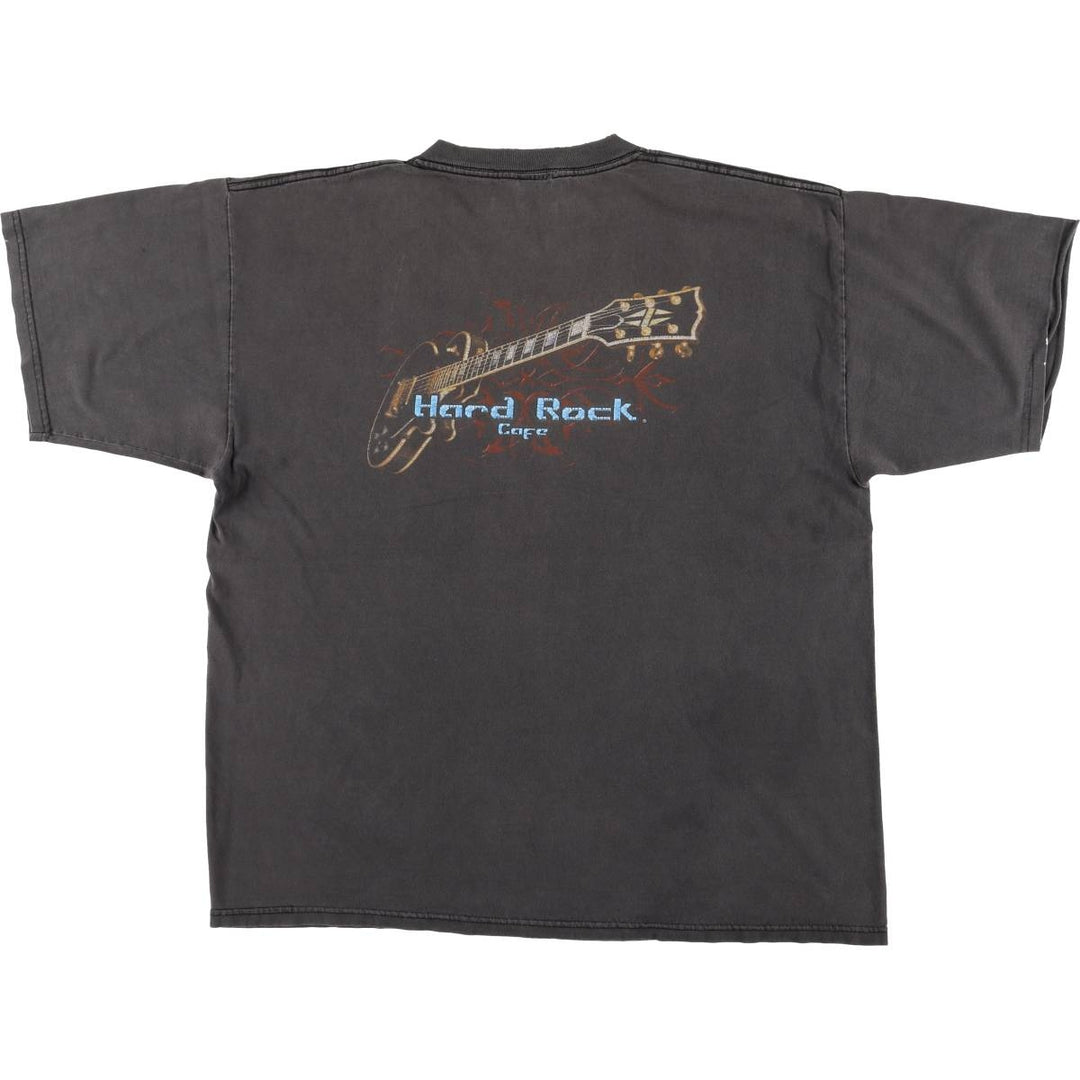 90'S HARD ROCK CAFE Hard Rock Cafe Advertising T-shirt Men's XL Vintage unclear black type Vintage Second Hand