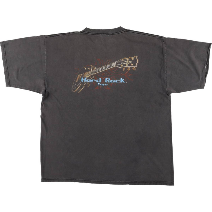 90'S HARD ROCK CAFE Hard Rock Cafe Advertising T-shirt Men's XL Vintage unclear black type Vintage Second Hand