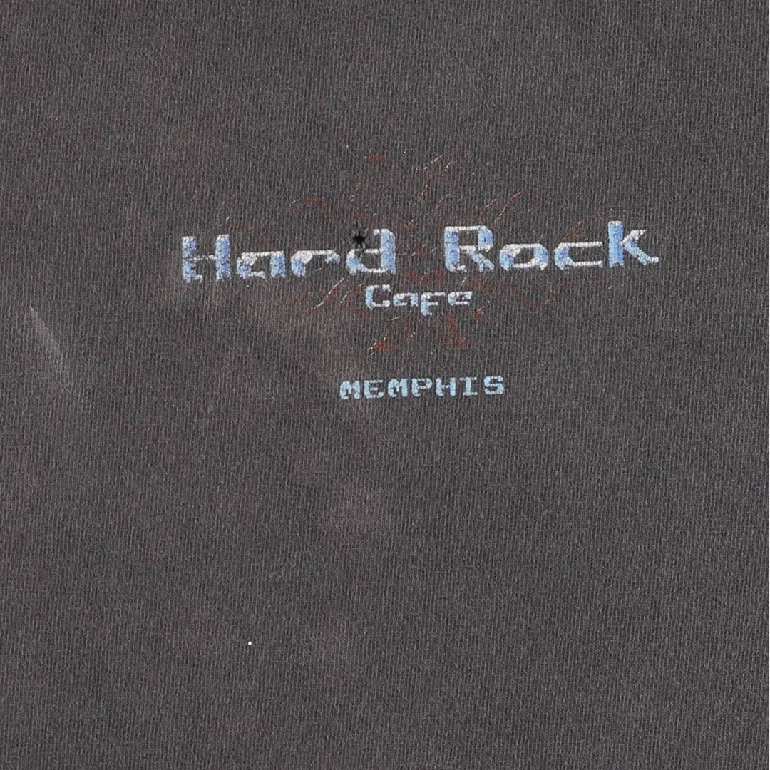 90'S HARD ROCK CAFE Hard Rock Cafe Advertising T-shirt Men's XL Vintage unclear black type Vintage Second Hand