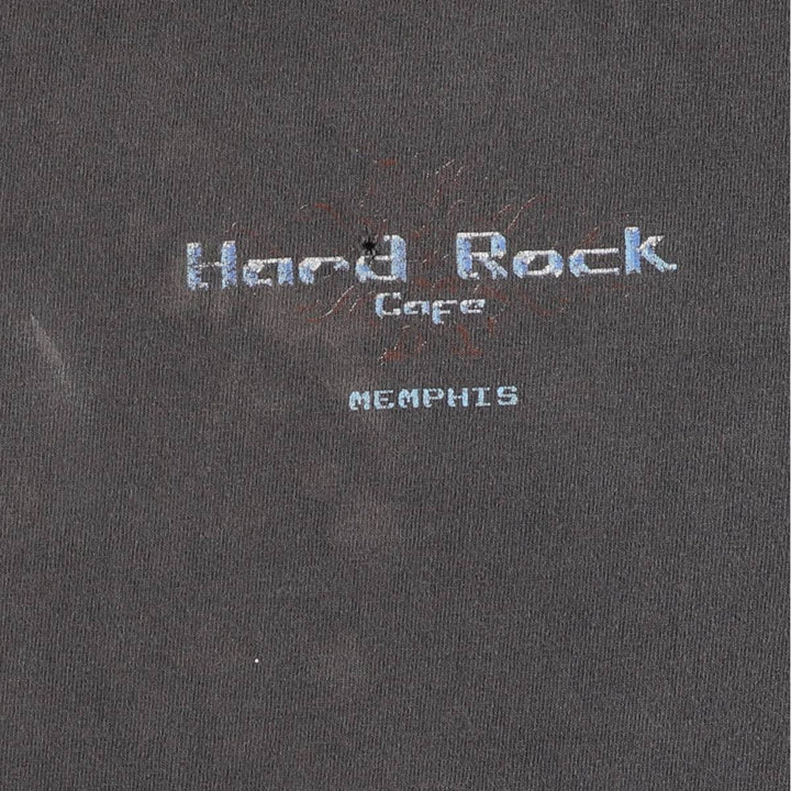 90'S HARD ROCK CAFE Hard Rock Cafe Advertising T-shirt Men's XL Vintage unclear black type Vintage Second Hand