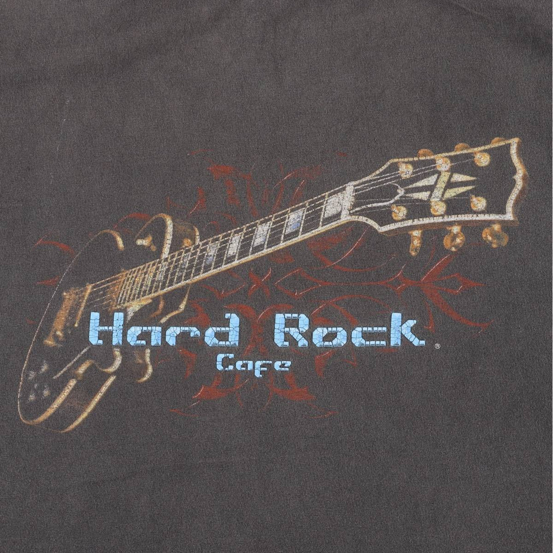 90'S HARD ROCK CAFE Hard Rock Cafe Advertising T-shirt Men's XL Vintage unclear black type Vintage Second Hand