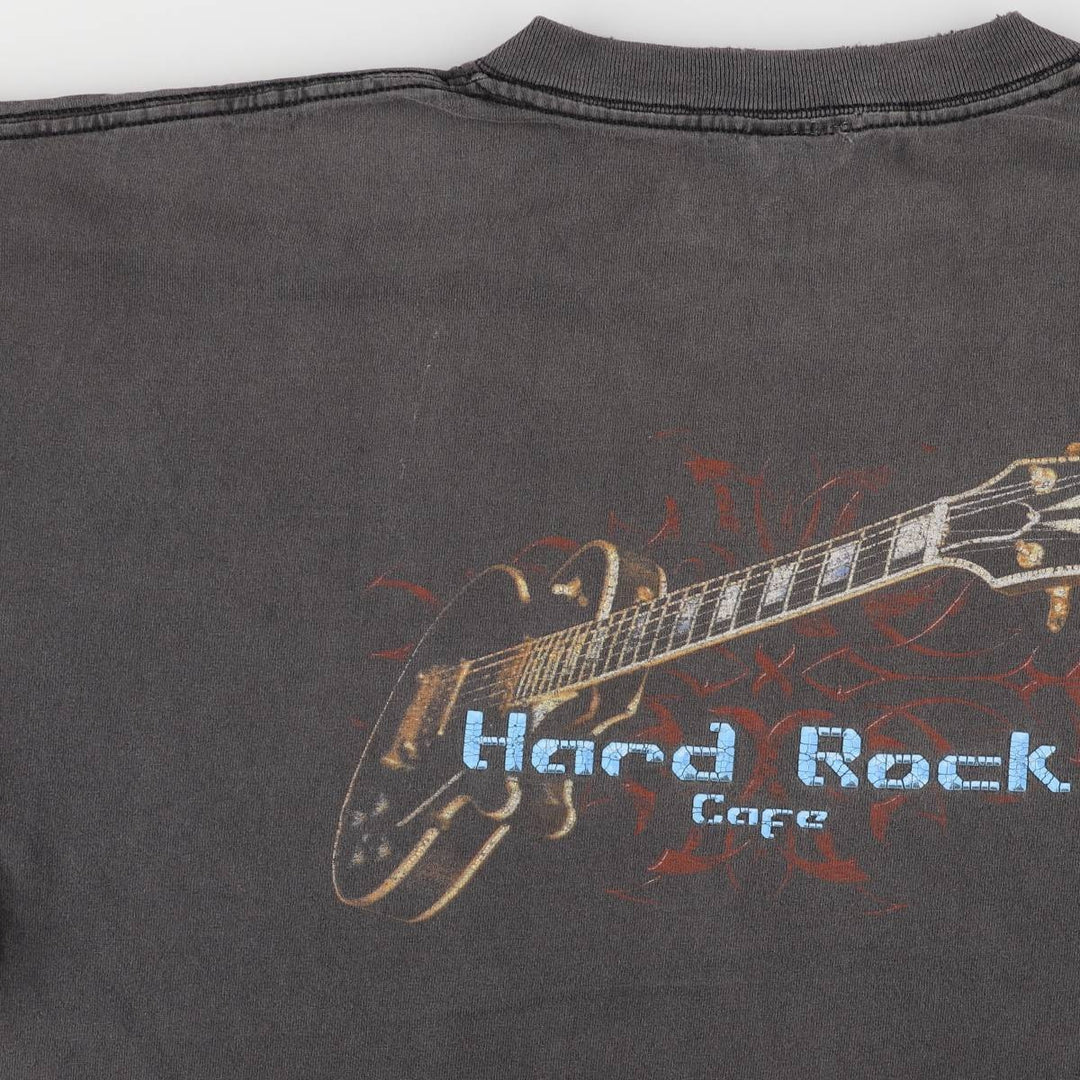 90'S HARD ROCK CAFE Hard Rock Cafe Advertising T-shirt Men's XL Vintage unclear black type Vintage Second Hand