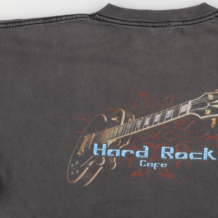 90'S HARD ROCK CAFE Hard Rock Cafe Advertising T-shirt Men's XL Vintage unclear black type Vintage Second Hand