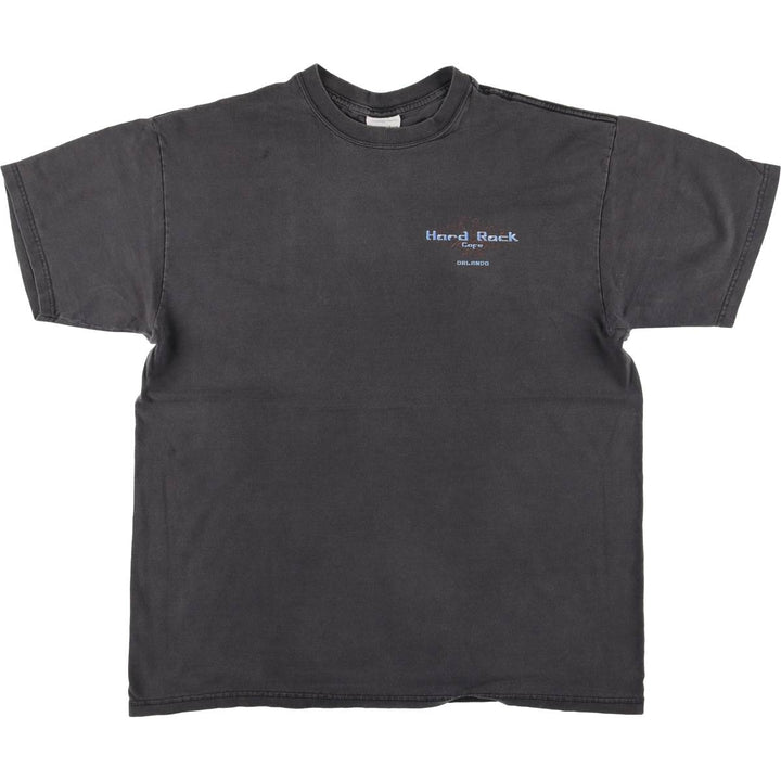 90'S HARD ROCK CAFE Hard Rock Cafe Advertising T-shirt Men's XL Vintage cotton black type Vintage Second Hand