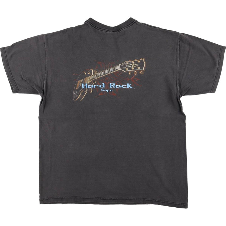 90'S HARD ROCK CAFE Hard Rock Cafe Advertising T-shirt Men's XL Vintage cotton black type Vintage Second Hand