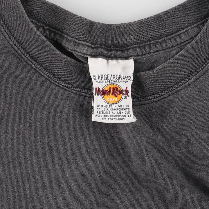 90'S HARD ROCK CAFE Hard Rock Cafe Advertising T-shirt Men's XL Vintage cotton black type Vintage Second Hand
