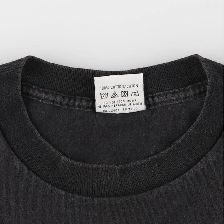 90'S HARD ROCK CAFE Hard Rock Cafe Fire Pattern Advertising T-Shirt Made in USA Men's L Vintage cotton black type Vintage Second Hand