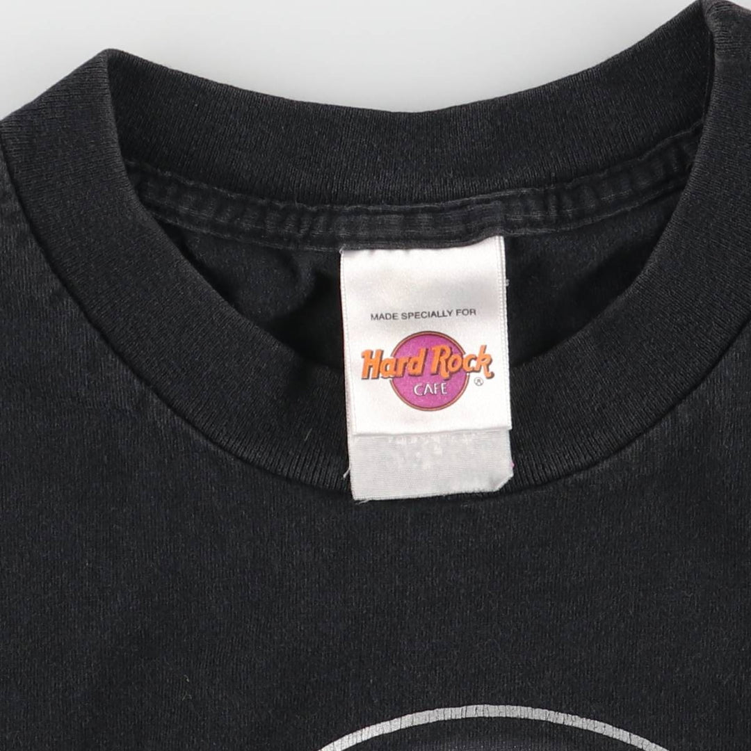 HARD ROCK CAFE Hard Rock Cafe Advertising T-shirt Men's L size cotton black type Vintage Second Hand