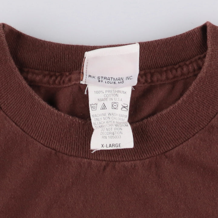 00'S Harley-Davidson Motorcycle Bike T-shirt Made in USA Men's XL cotton red type reddish brown Vintage Second Hand