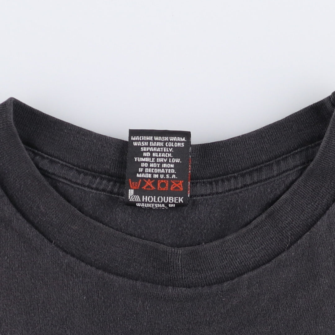 00'S Harley-Davidson Motorcycle Bike T-shirt Made in USA Men's L size cotton black type Vintage Second Hand