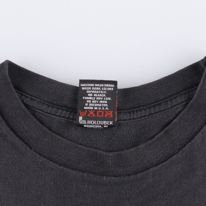 00'S Harley-Davidson Motorcycle Bike T-shirt Made in USA Men's L size cotton black type Vintage Second Hand