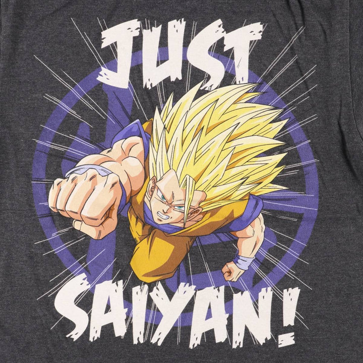 RIPPLE JUNCTION DRAGONBALLZ Dragon Ball Z Son Goku Anime Character Print T-Shirt Men's M size cotton gray type Vintage Second Hand